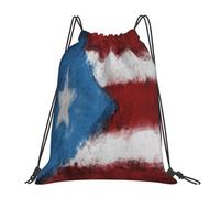 Drapeau De Porto Rico Homme Femme Sacs De Gym Étanche Sacs De Sport Résistant Sac À Dos À Cordon Pour Natation Yoga Gymnastique