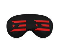 Drapeau de Porto Rico Masque pour les yeux de sommeil drôle Couverture pour les yeux bandés avec sangle réglable Masque de nuit pour hommes