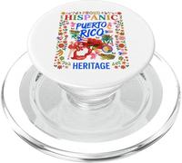 Drapeau de Porto Rico pour Femme Idée Herencia Hispana Puertorriqueña PopSockets PopGrip pour MagSafe