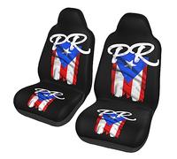 Drapeau De Porto Rico Pr Fierté De Puerto Boricua Housses De Siège Lot De 2 Universelle Protecteurs De Sièges Amovible Housse De Sieges Voitures pour Camionnette Camions Monospaces