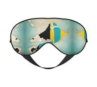 Drapeau de position des Bahamas - Pour le sommeil - Design mis à jour - Bloque la lumière - Pour homme et femme