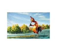 Drapeau de poulet amusant, tapisserie Chicken Joe, Man Cave Drapeau mural à suspendre Surfs Up Poster, bannière cool de poulet pour fournitures de fête