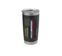 Drapeau de première intervention pour infirmière, police, militaire Gobelet isotherme en acier inoxydable double paroi