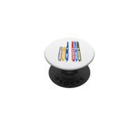 Drapeau de première Intervention pour infirmière, Police, Militaire PopSockets PopGrip Adhésif
