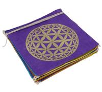 Drapeau de prière en papier 2,50 m, décoration en papier loktapa, chakra | Drapeau de prière coloré fabriqué à la main avec 7 symboles chakras, idéal pour les lieux de méditation.