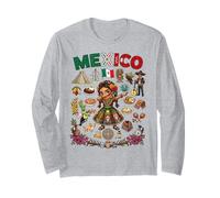 Drapeau de Princesse Mexicaine pour Enfants Manche Longue