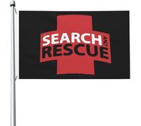 Drapeau de recherche et de sauvetage 3 x 5 pieds Drapeaux lumineux