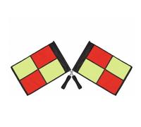 Drapeau de Référence Sportif Drapeau de Toucher Drapeau d'Arbitre Drapeau de Ligne Construction INOX Fiable et Prise Mousse Noir Haute Visibilité sur
