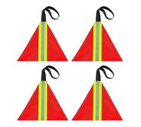 Drapeau De Remorquage Rouge | 4 Drapeaux Réfléchissants Rouge D'avertissement Pour Bateau - Kit d'Accessoires de Transport et Remorquage Imperméable pour Kayak, Canoë, Camion, Vélo et Remorque Bateau