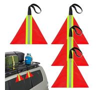 Drapeau De Remorque | Drapeau de Sécurité de Voyage Rouge à Haute Visibilité pour Bateau | Kit d'Accessoires de Transport et Remorquage Imperméable pour Kayak, Canoë, Camion, Vélo et Remorque Bateau