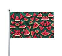 Drapeau de rêve de pastèque. Drapeau de jardin extérieur 0,9 x 1,5 m, bannière en polyester imprimé vif, facile à accrocher pour terrasse, fête, camping