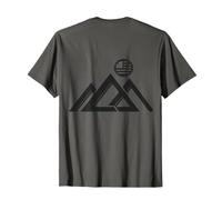 Drapeau de Route de Montagne Patriotique Soleil Graphique Aventure extérieur T-Shirt