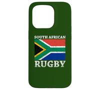 Drapeau de Rugby sud-Africain Vieilli Coque pour iPhone 15 Pro