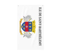 Drapeau de Saint Barthélemy pour maison de cour, 9,6 x 1,5 m, bannière de vœux avec œillets, décoration d'intérieur et d'extérieur