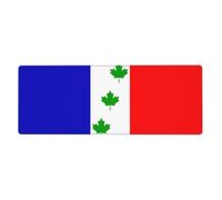 Drapeau de Saint-Éphrem-de-Beauce Sous-main de bureau extra large 30 x 80 cm Tapis de souris de jeu antidérapant avec bords cousus, tapis de clavier imperméable pour bureau