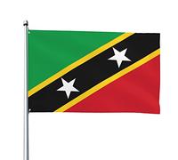 Drapeau de Saint-Kitts-et-Nevis 3 x 5 pieds, panneau de jardin, bannière décorative