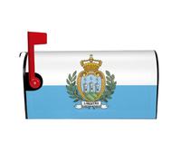 Drapeau de Saint-Marin avec imprimé décoratif imperméable pour boîte aux lettres, emballage magnétique pour décoration de fête de la maison