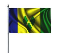 Drapeau De Saint-Vincent-Et-Les Grenadines Drapeau De Jardin Drôle Bannière Avec Œillets Drapeaux De Jardin Pour Extérieure Porche Patio 90X150Cm