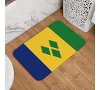 Drapeau De Saint-Vincent-Et-Les-Grenadines Tapis Porte Résistant Tapis De Bain Lavable Paillasson D'Entree pour Jardin Cuisine Patio 60X40Cm