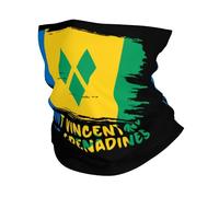 Drapeau De Saint-Vincent-Et-Les-Grenadines Unisexe Écharpe Tube Coupe-Vent Bandeau Séchage Rapide Foulard pour Moto Cyclisme Hiver Ski