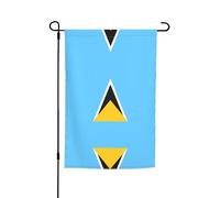 Drapeau de Sainte-Lucie - 30,5 x 45,7 cm - Pour balcon, terrasse et décoration de pot de fleurs.