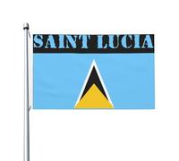 Drapeau de Sainte-Lucie 90 x 150 cm, résistant à la décoloration, pour extérieur, intérieur, maison, jardin, cour, panneau décoratif