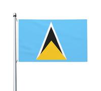 Drapeau de Sainte-Lucie 90 x 150 cm, résistant à la décoloration, pour extérieur, intérieur, maison, jardin, cour, panneau décoratif