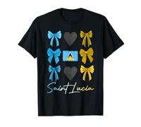 Drapeau de Sainte Lucie avec nœud Coquette pour Filles et Femmes T-Shirt