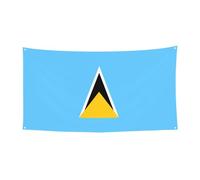 Drapeau de Sainte Lucie - Bannière à suspendre pour les fêtes en bord de mer ou les festivals, etc