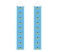 Drapeau de Sainte Lucie - Bannières de porche de remise de diplôme - Réutilisables - Décoration d'extérieur