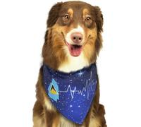 Drapeau de Sainte-Lucie, Contour de la Carte du Pays, Battement de cœur, Bandana Doux pour Chien, Foulard Triangulaire, Accessoires pour Animaux de Compagnie pour Chiens et Chats 25