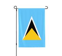 Drapeau de Sainte Lucie - Convient pour l'intérieur et l'extérieur - Parfait pour la maison, le jardin, les événements et les expositions patriotiques.