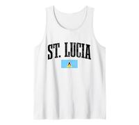 Drapeau de Sainte-Lucie des Antilles Lucienne Souvenir Vintage Débardeur