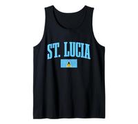 Drapeau de Sainte-Lucie des Antilles Lucienne Souvenir Vintage Débardeur
