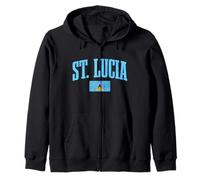 Drapeau de Sainte-Lucie des Antilles Lucienne Souvenir Vintage Sweat à Capuche