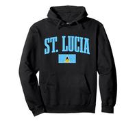 Drapeau de Sainte-Lucie des Antilles Lucienne Souvenir Vintage Sweat à Capuche
