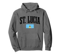 Drapeau de Sainte-Lucie des Antilles Lucienne Souvenir Vintage Sweat à Capuche
