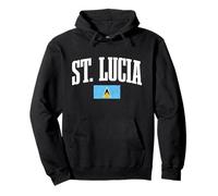 Drapeau de Sainte-Lucie des Antilles Lucienne Souvenir Vintage Sweat à Capuche