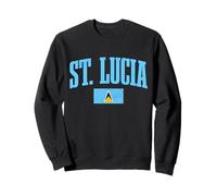 Drapeau de Sainte-Lucie des Antilles Lucienne Souvenir Vintage Sweatshirt