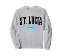 Drapeau de Sainte-Lucie des Antilles Lucienne Souvenir Vintage Sweatshirt