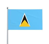 Drapeau de Sainte-Lucie, imprimé, décoratif, pour l'extérieur, pour les fêtes intérieures ou extérieures - 3 x 5 pieds