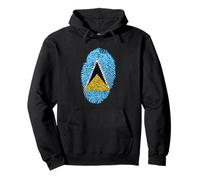 Drapeau de Sainte Lucie Patriotique Pride Heritage Cadeau Sweat à Capuche