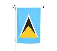 Drapeau de Sainte-Lucie pour décoration de jardin, durable et élégant, pour toutes les saisons, convient pour terrasse, balcon, pelouse