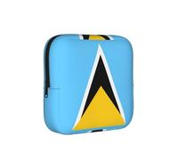 Drapeau de Sainte Lucie Sac de Rangement Anti-Période Hygiène Féminine Sac de Voyage pour Serviettes Hygiéniques Pochette Discrète Mensural pour Sac à Main Bureau