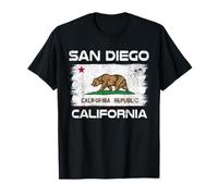 Drapeau de San Diego Californie Design San Diego CA Drapeau T-Shirt