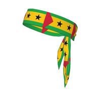 Drapeau de Sao Tomé et Principe Bandeau de Sport Absorbant la Sueur, Bandeau de Sport Unisexe, Convient pour les Voyages en Plein Air et Divers Sports.