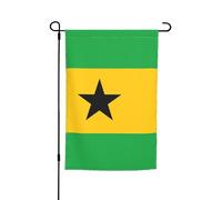 Drapeau de Sao Tomé et Principe - Décoration de jardin - Design durable et élégant pour toutes les saisons - Convient pour terrasse, balcon, pelouse