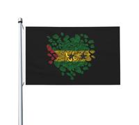 Drapeau de Sao Tomé-et-Principe en forme de cœur, 90 x 150 cm, impression r