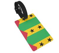 Drapeau de Sao Tomé-et-Principe Étiquettes de Bagages de Voyage Avion Protection de la Vie Privée Accessoires Bagages, Femmes et Enfants Voyage Sac à Dos Bagages Tags,