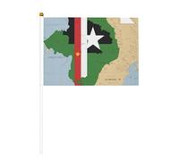 Drapeau de Sao Tomé-et-Principe Map03 - Drapeau portable - Pour décoration d'événements - Utilisation polyvalente - Activités de groupe